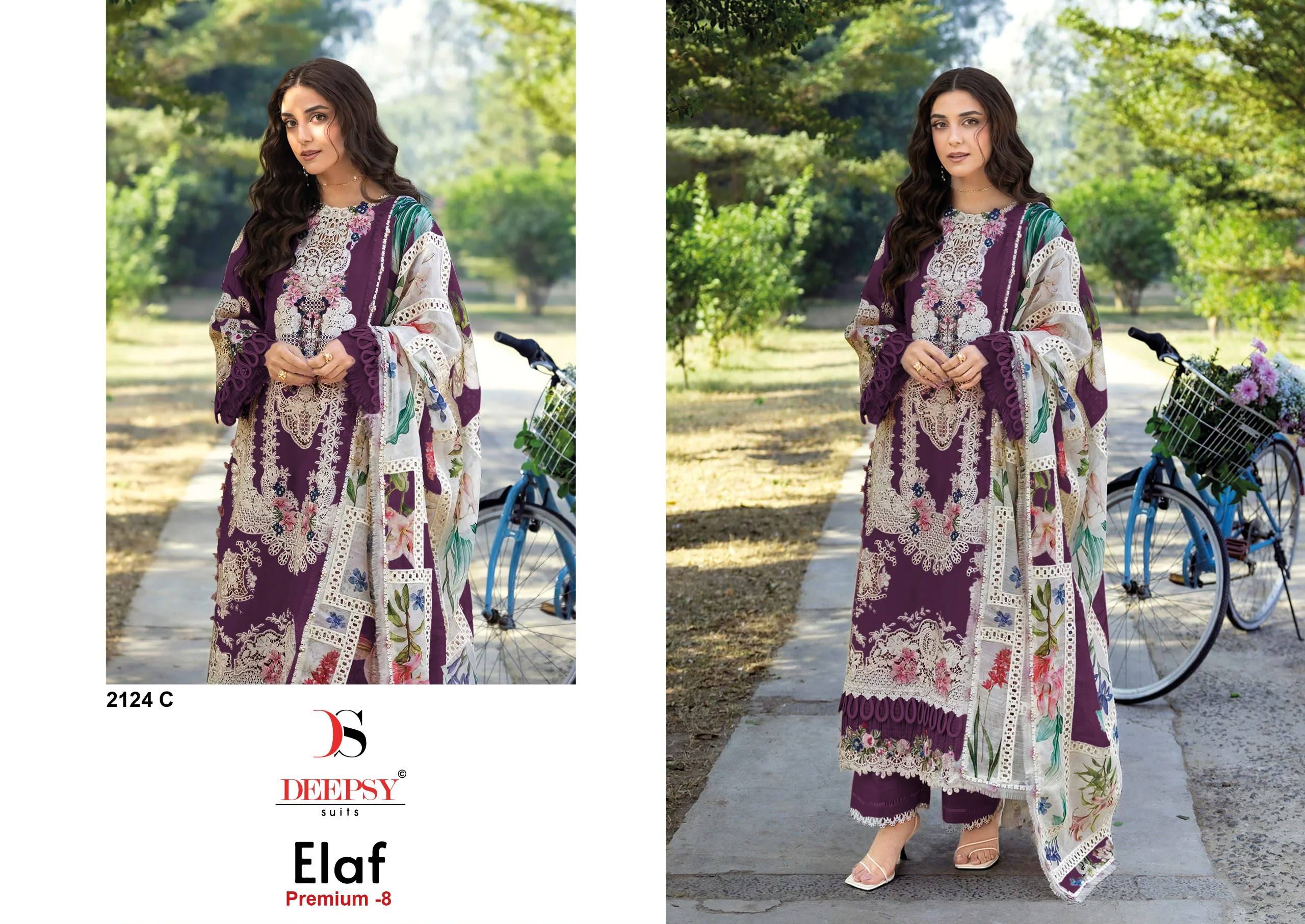ELAF 2124 SERIES BY DEEPSY SUITS Indian Traditional casual wear Pakistani pure cotton dresses At Wholesale Price